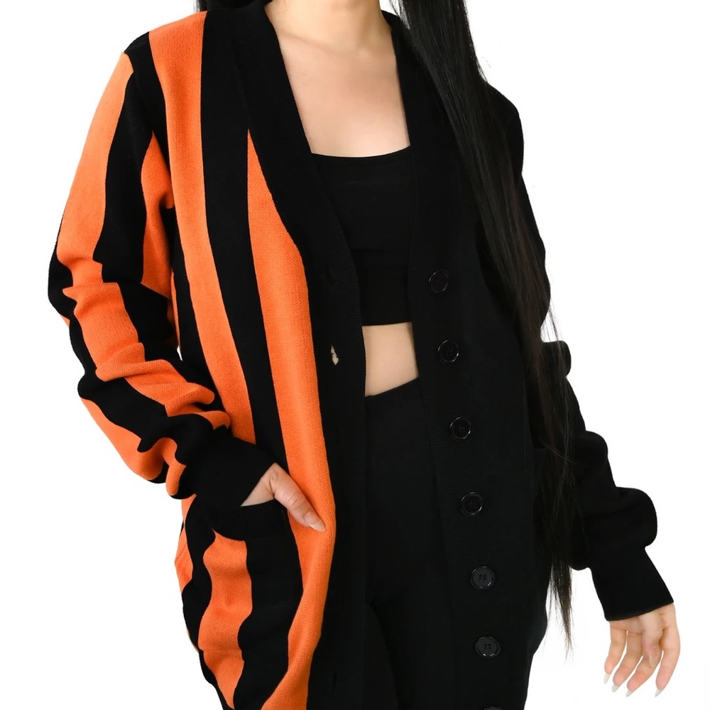 ISO🎃FOXBLOOD Jack Stripes Cardigan Sweater